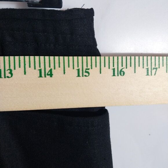 Sag Harbor Skirt Sz 10P Black Linen/Rayon Whimsigoth Dark Romantic Daisy Floral - Picture 4 of 7